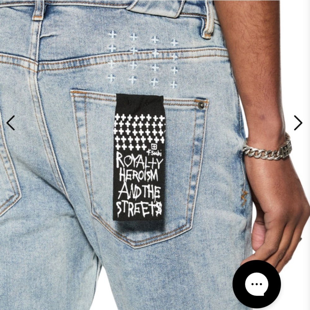 Ksubi Chitch Pure Dynamite Mens Button Up Fly Light Wash Jeans Size 32